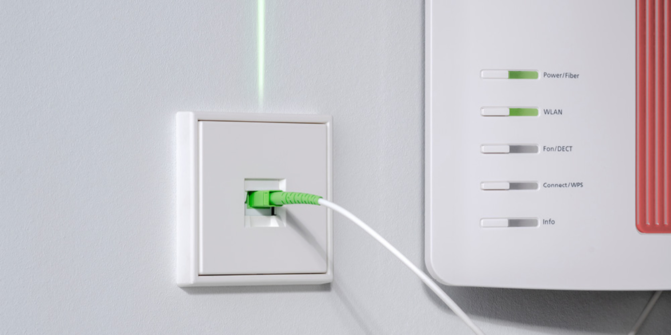 Die neuen Glasfaser-Anschlussdosen bei Elektro Völkel in Haßloch